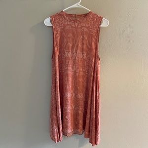 Pink and White O'Neill Aztec Print Dress with Back Cutout